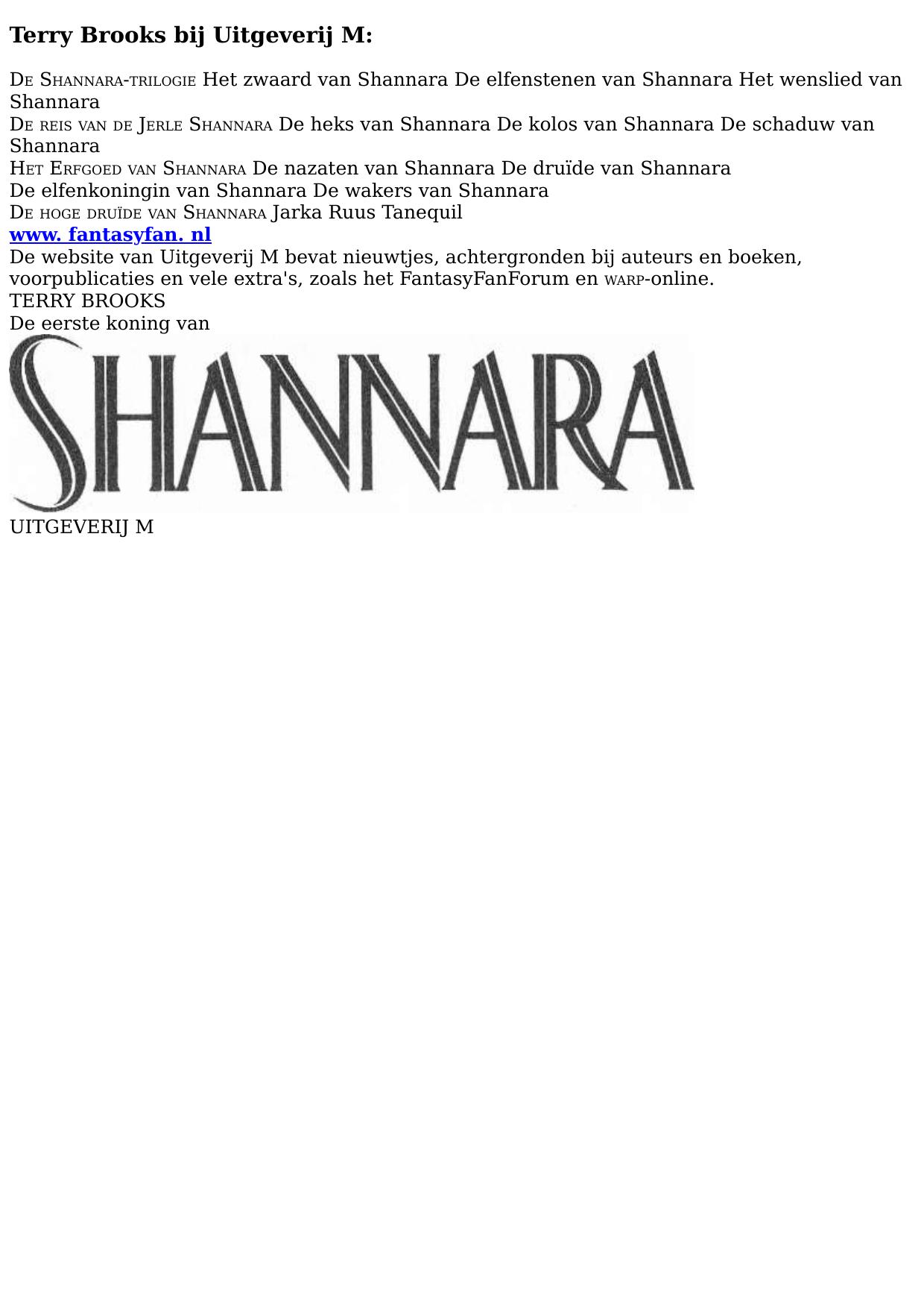 De eerste koning van Shannara