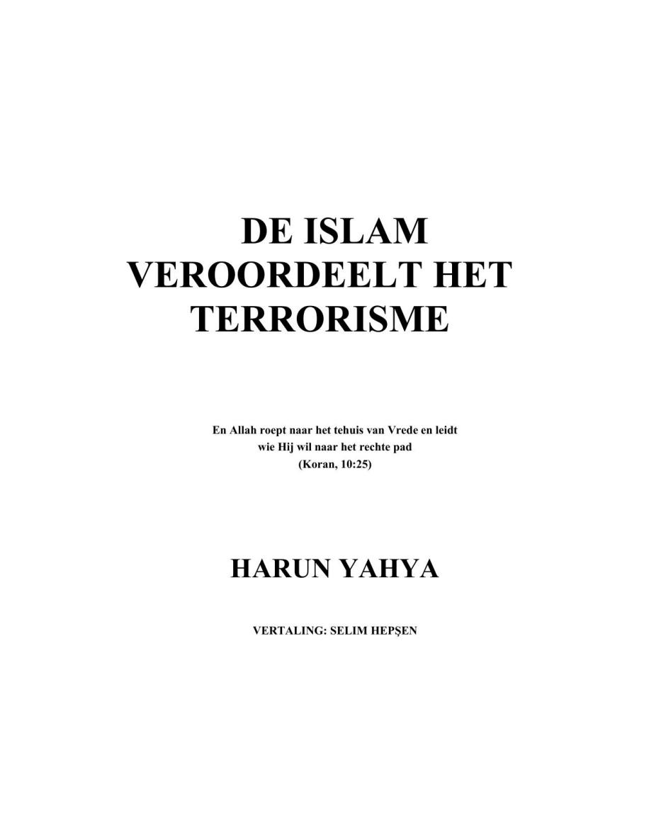 De Islam Veroordeelt Het Terrorisme
