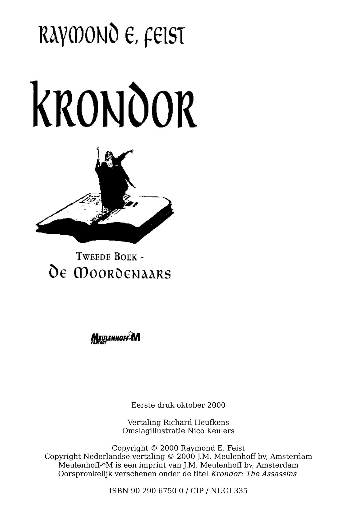 Krondor tweede boek moordenaars