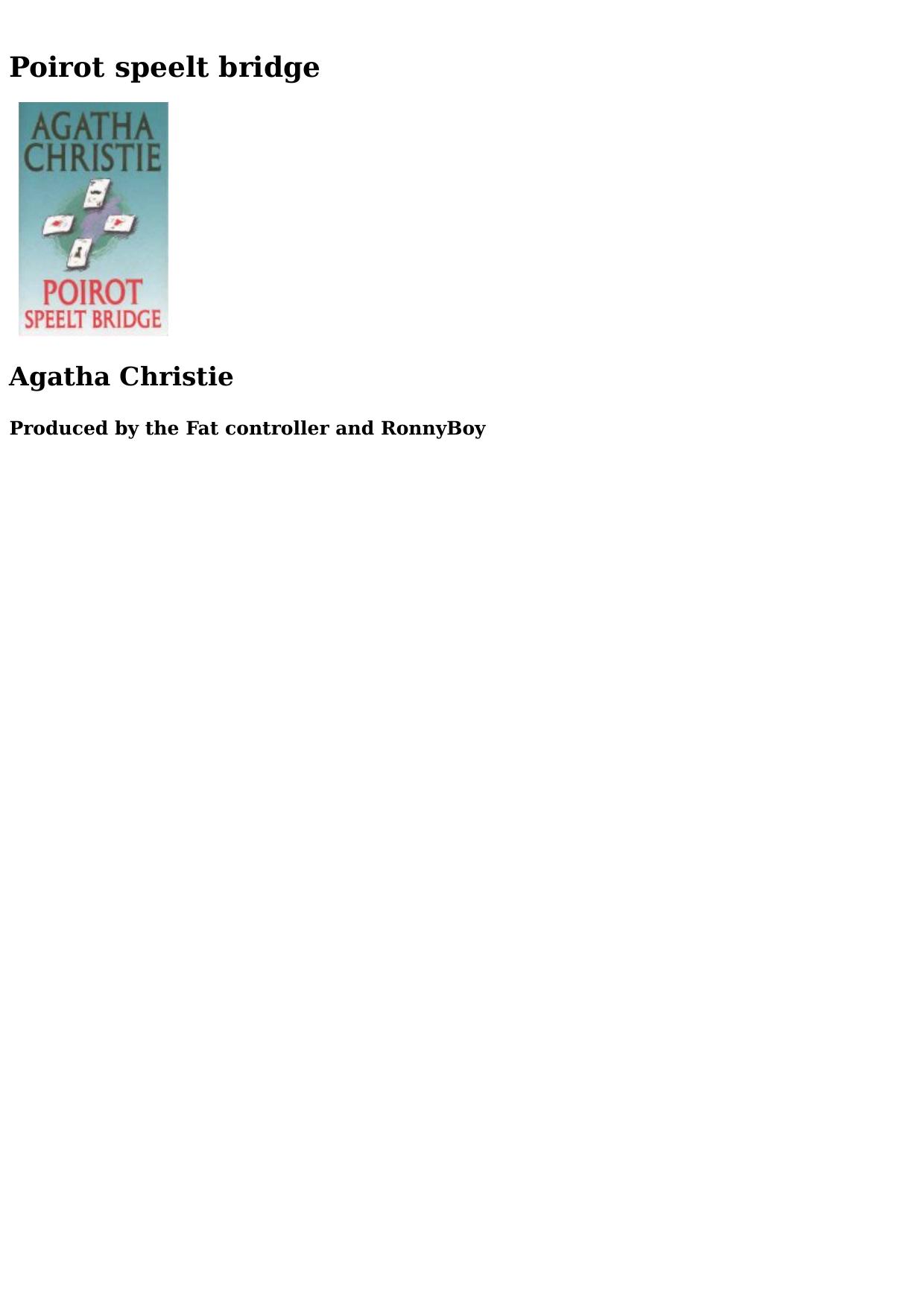 Poirot speelt bridge