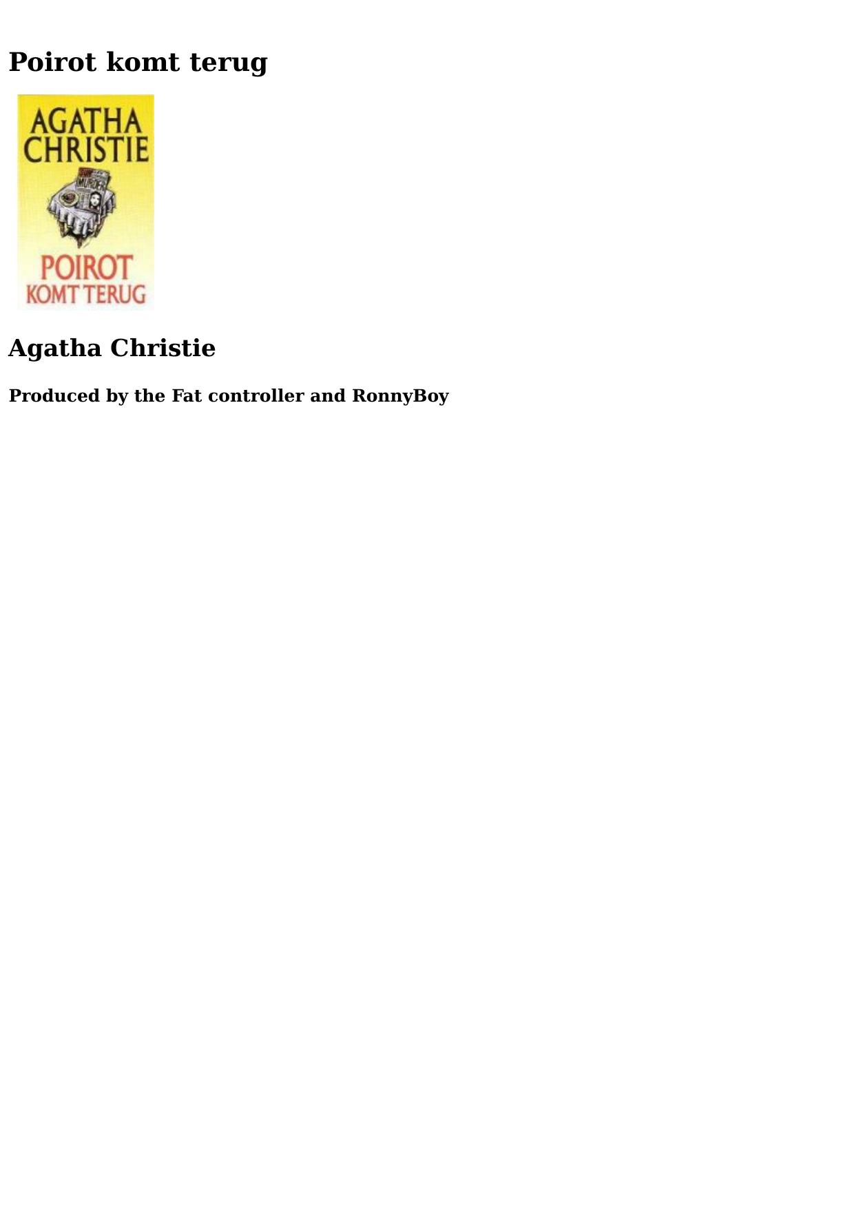 Poirot komt terug