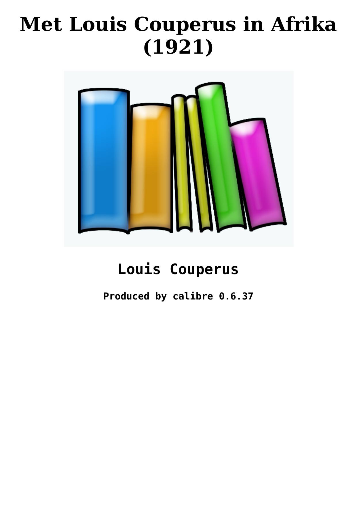 Met Louis Couperus in Afrika (1921)