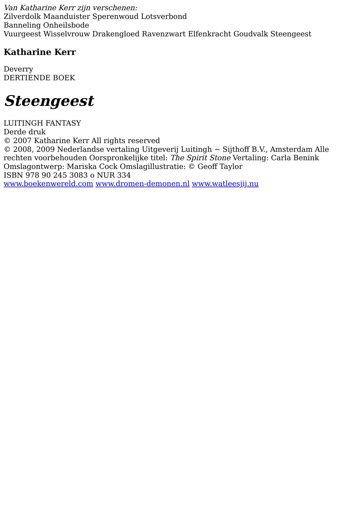 Deverry boek 13 - Steengeest
