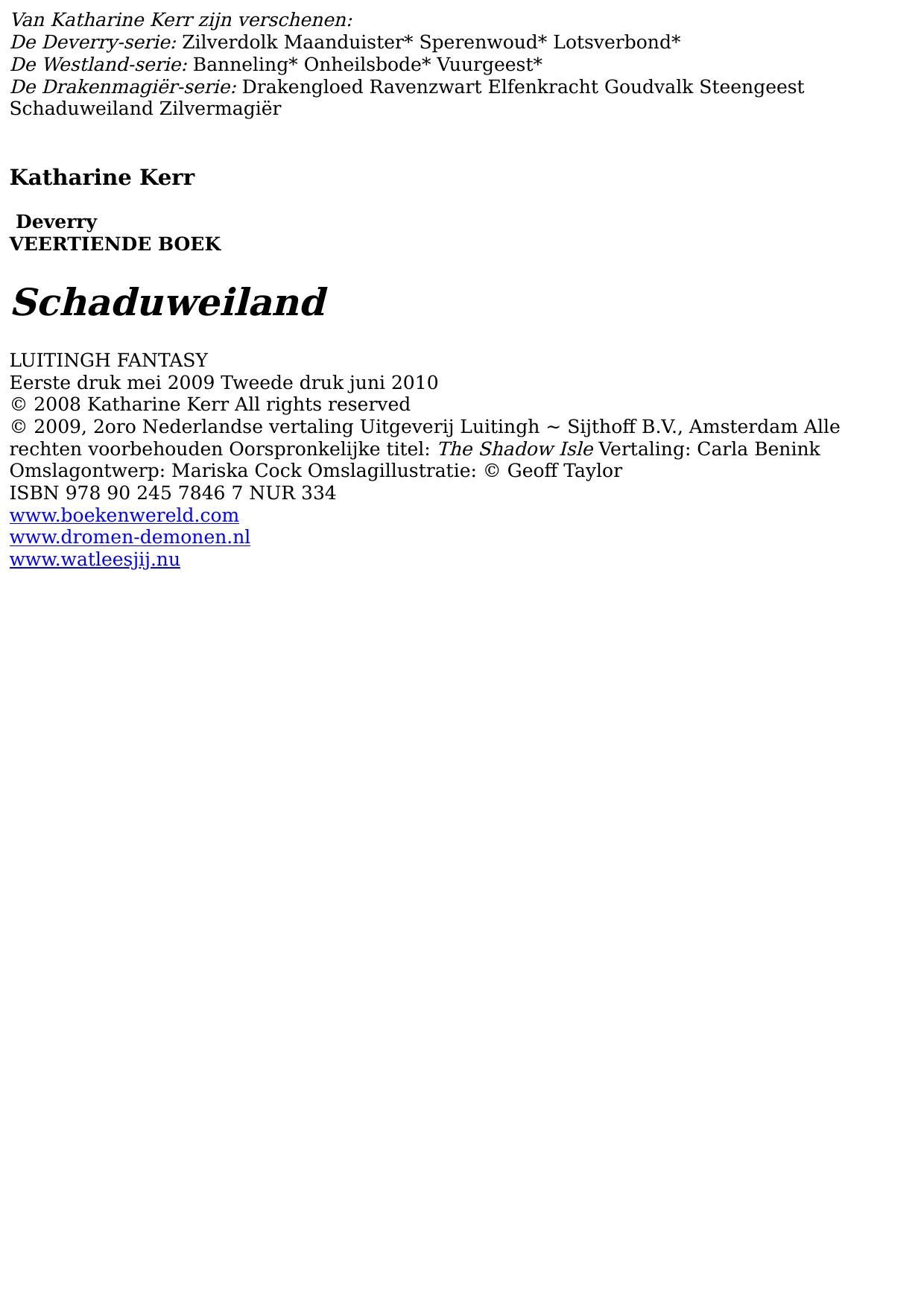 Deverry boek 14 - Schaduweiland