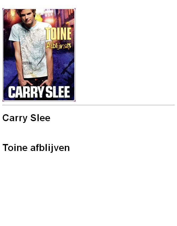 Toine afblijven