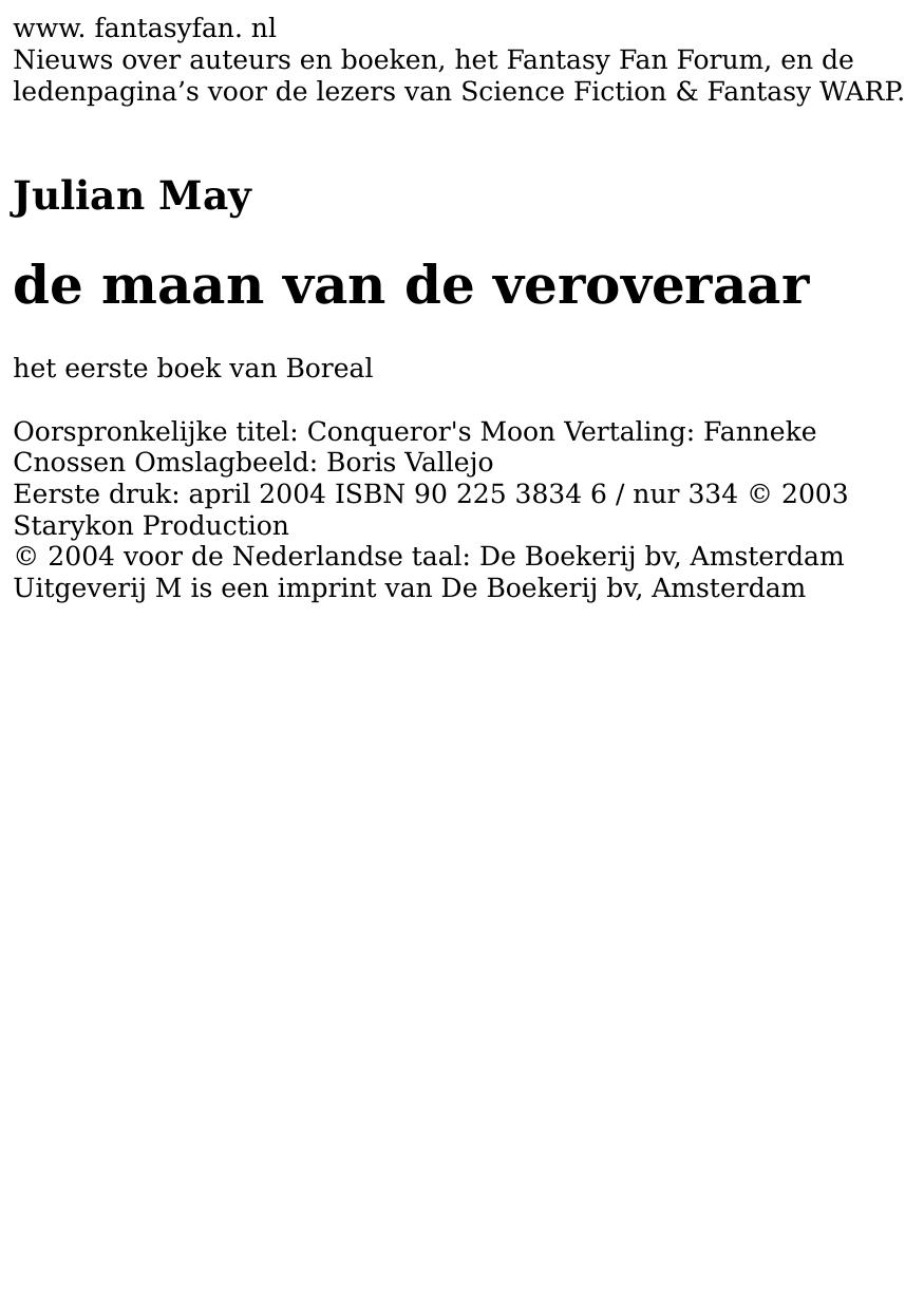 de maan van de veroveraar - het eerste boek van Boreal