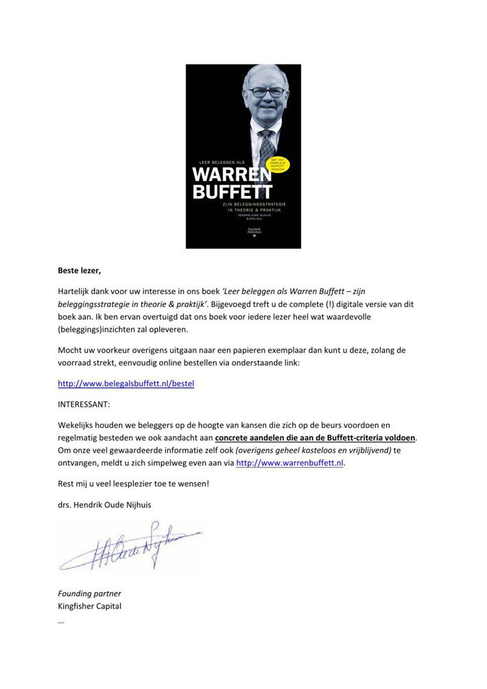Leer Beleggen Als Warren Buffett