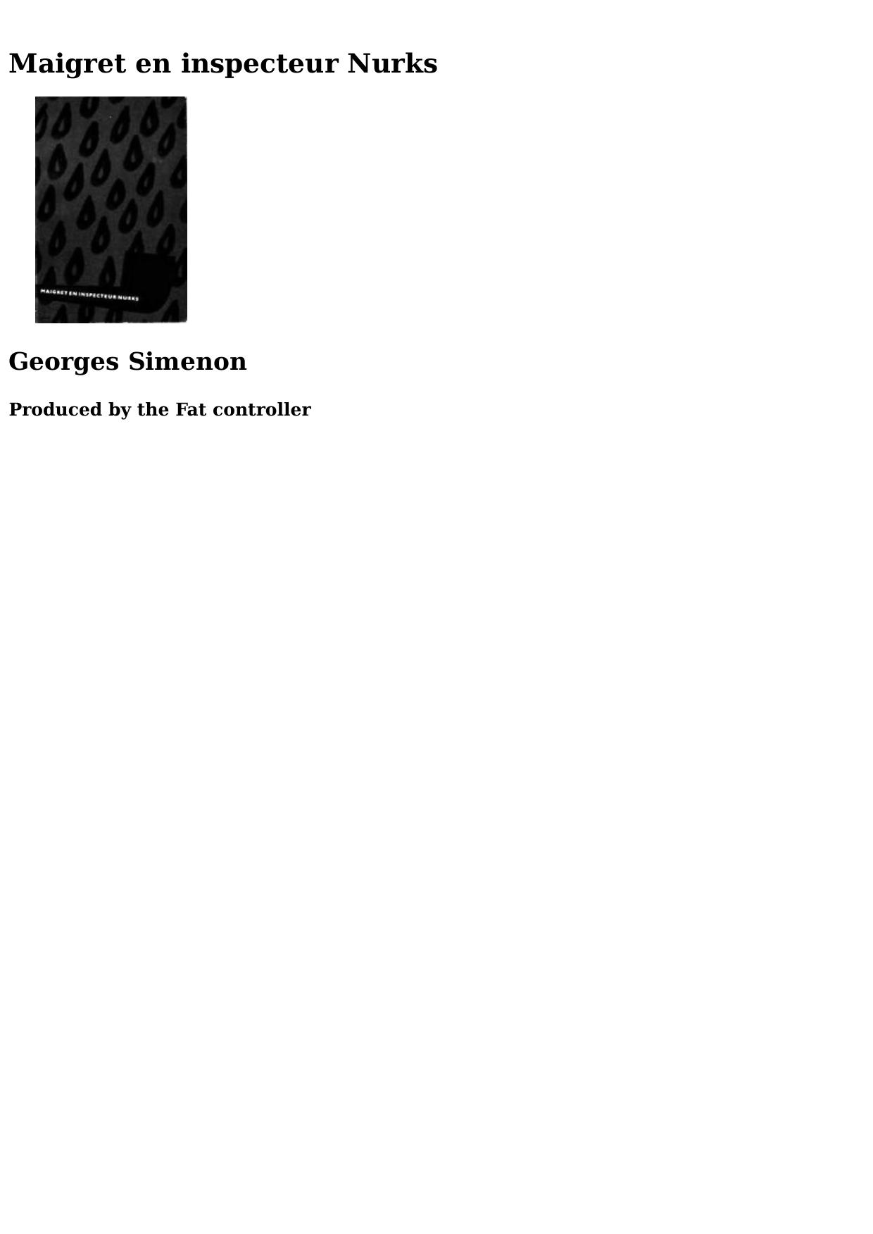Maigret en inspecteur Nurks (4 verhalen)