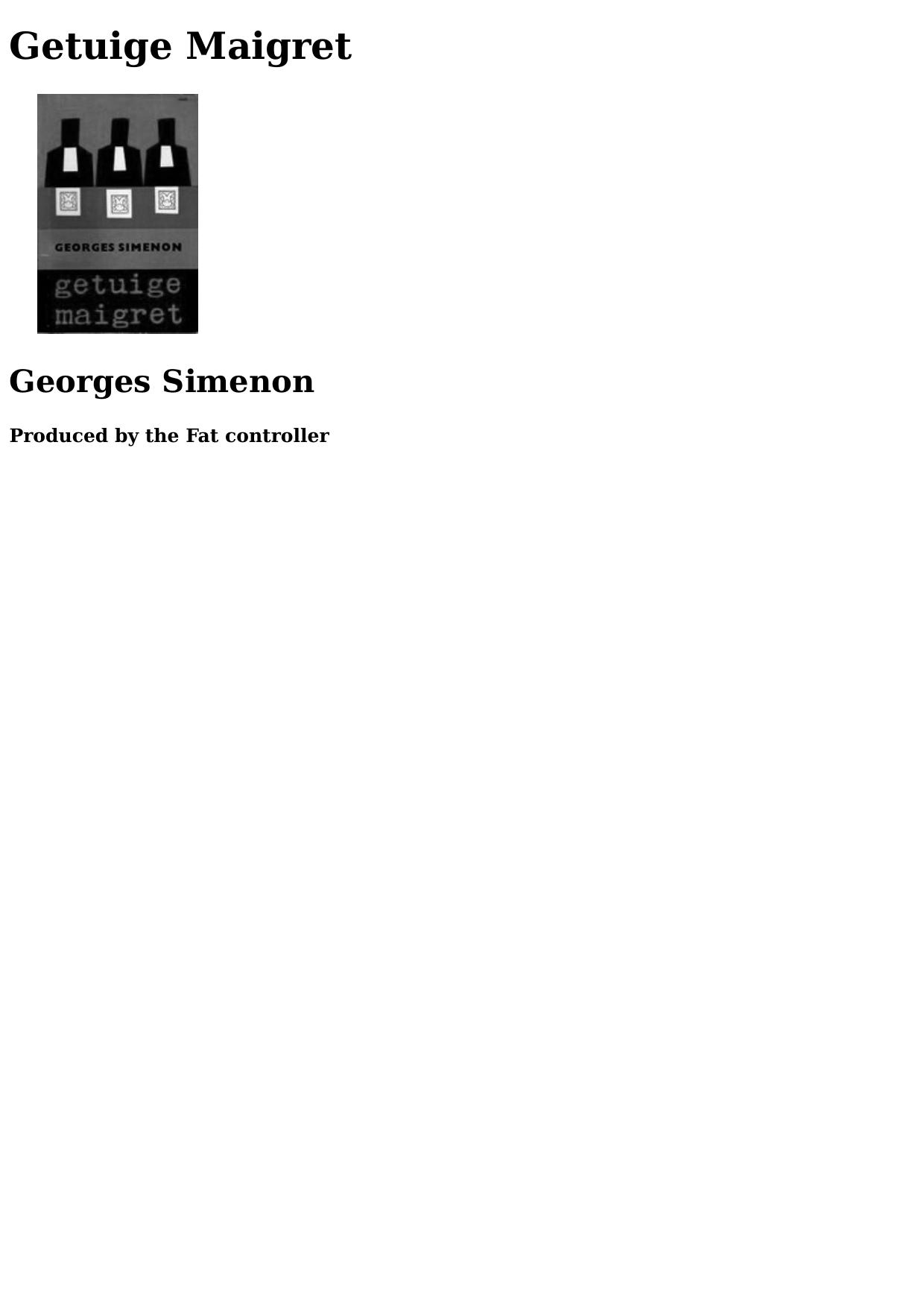 Getuige Maigret