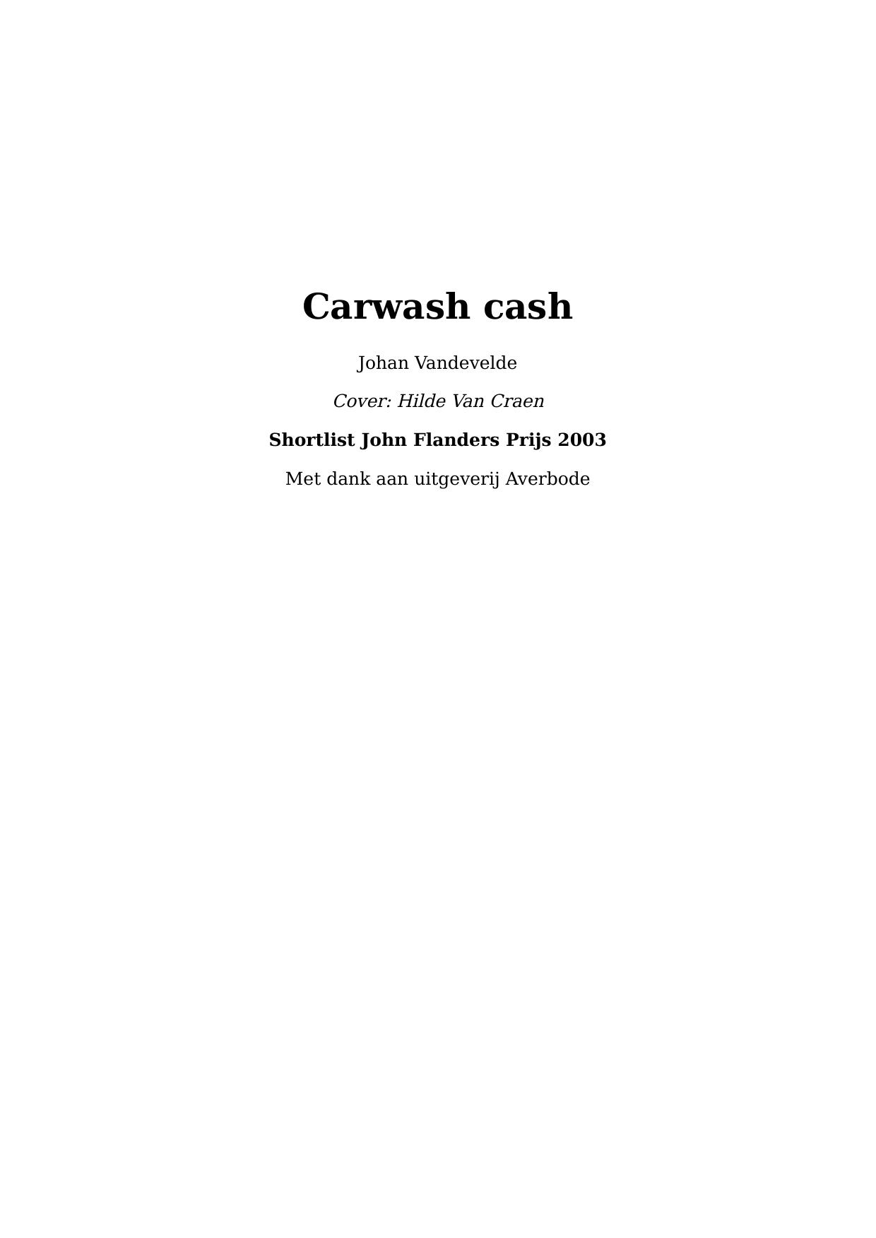 Vlaamse Filmpjes 3149 - Carwash cash