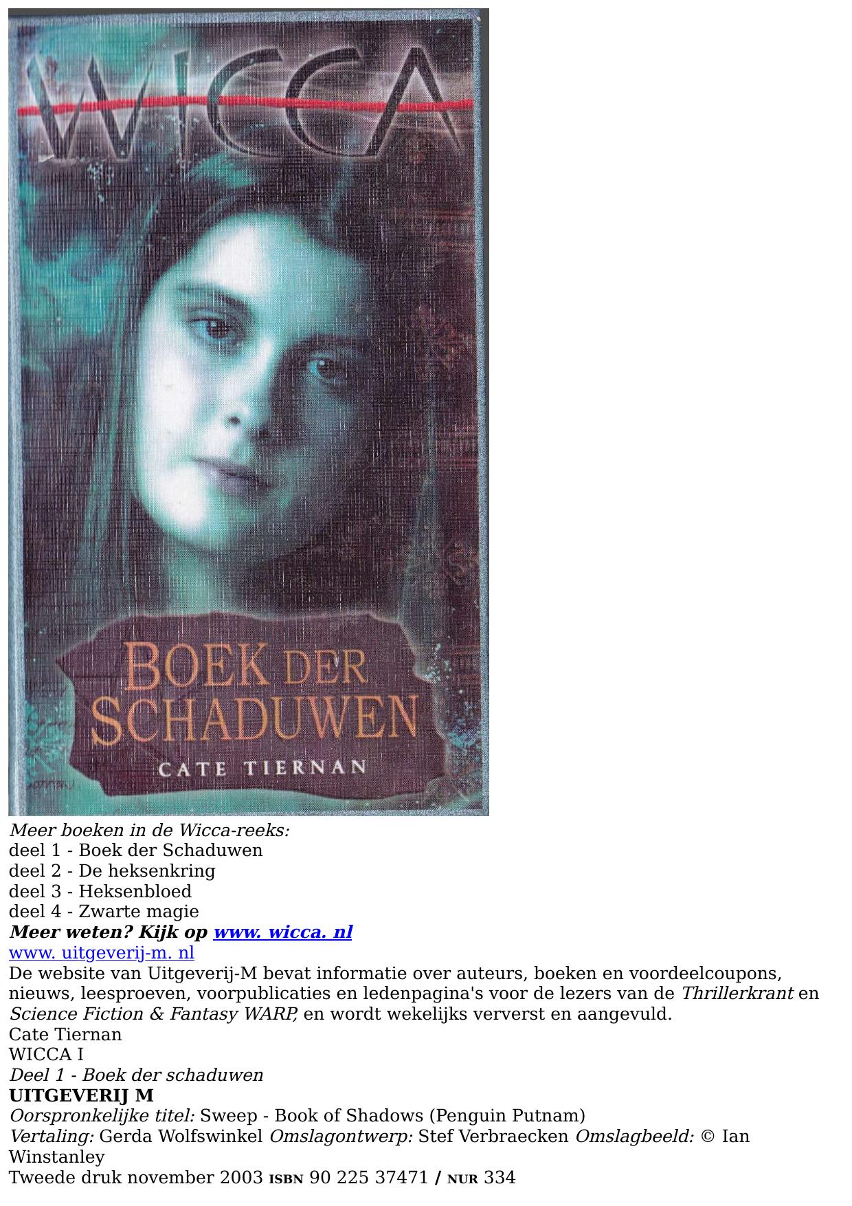 wicca - deel1 - boek der schaduwen