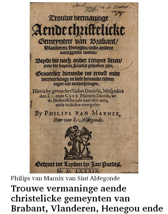 Trouwe vermaninge aende christelicke gemeynten van Brabant, Vlanderen, Henegou ende andere omliggende landen
