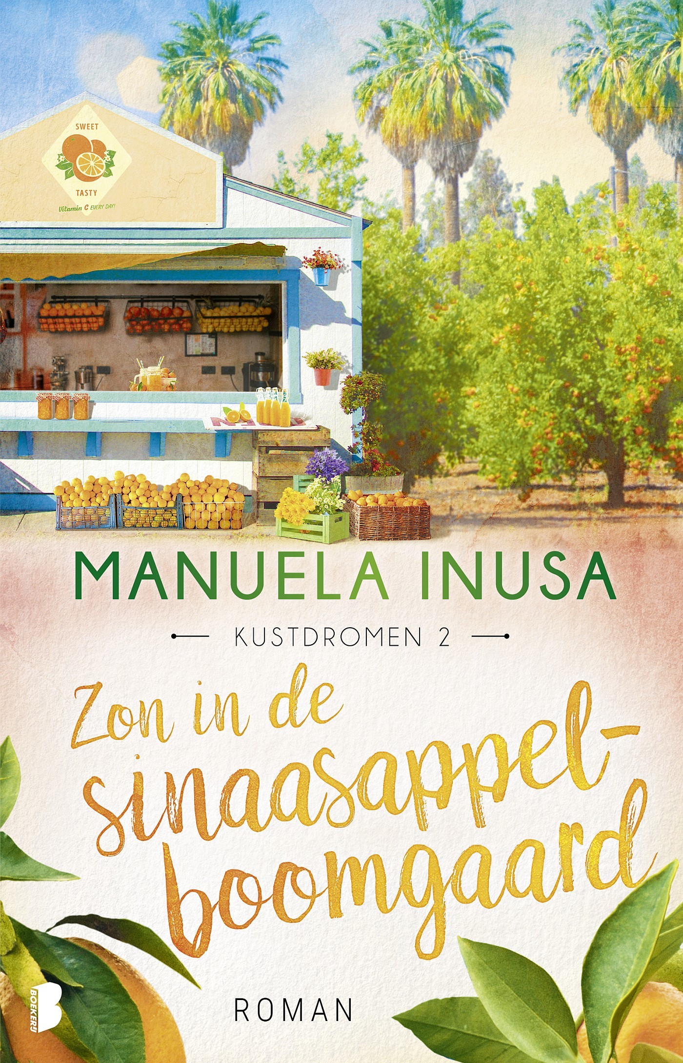 Zon in de sinaasappelboomgaard