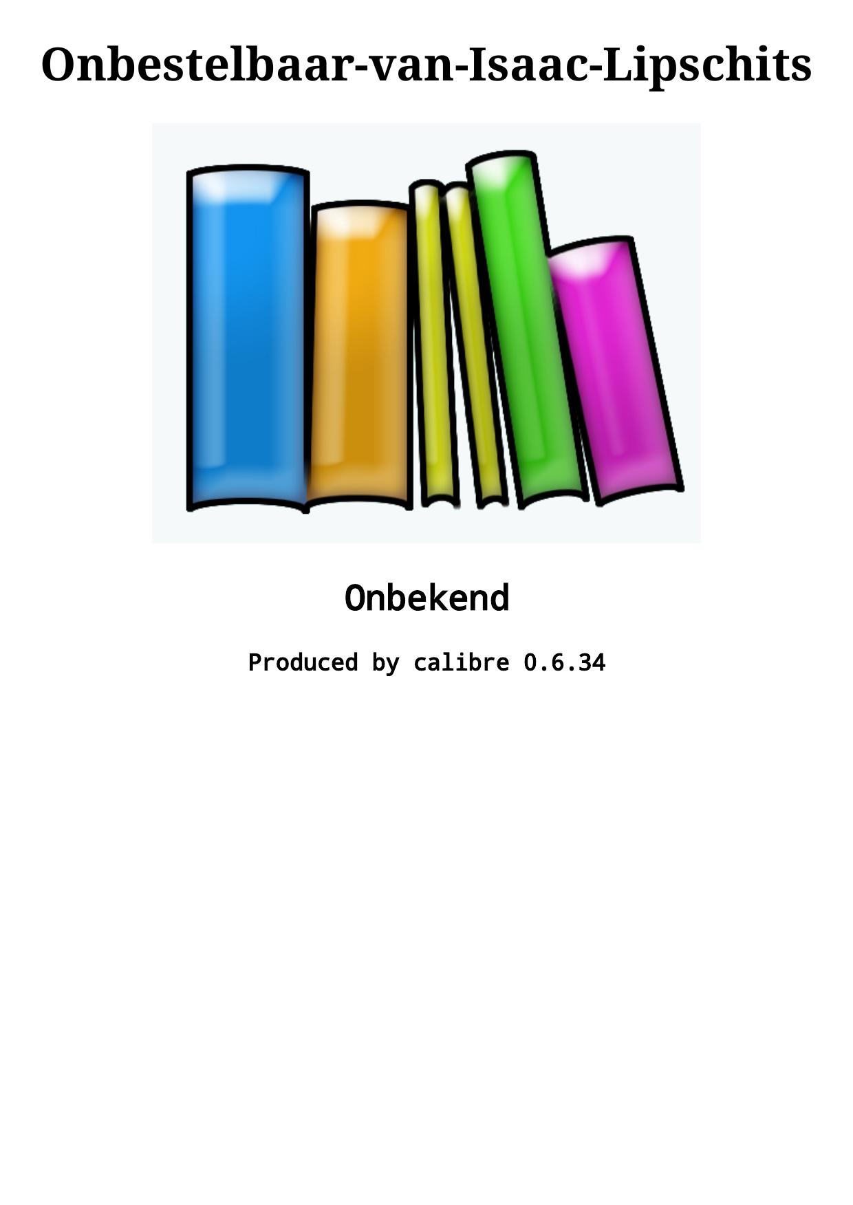 Onbestelbaar-van-Isaac-Lipschits