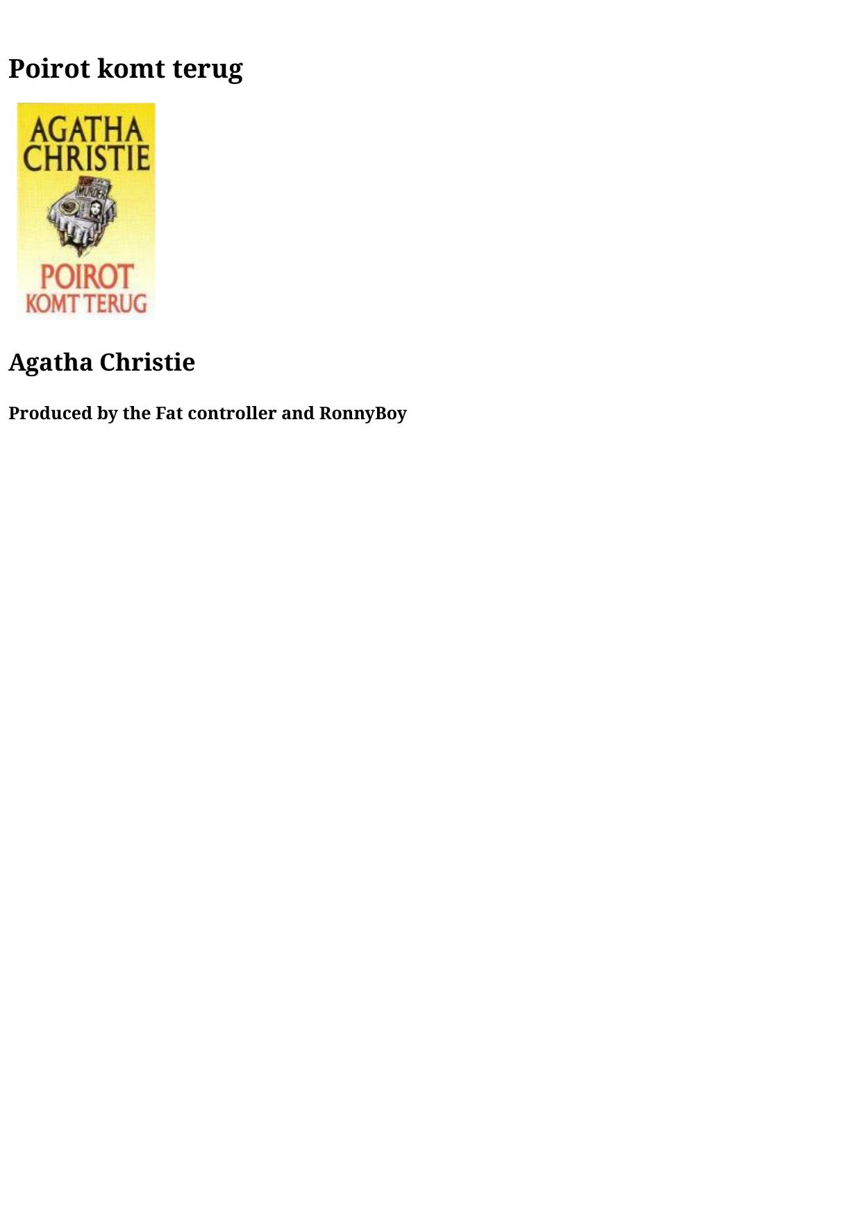 Poirot komt terug