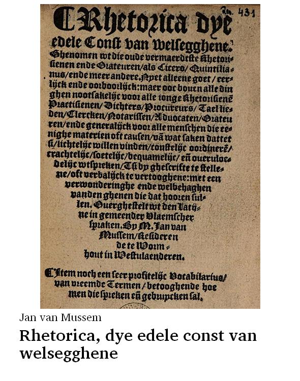 Rhetorica, dye edele const van welsegghene