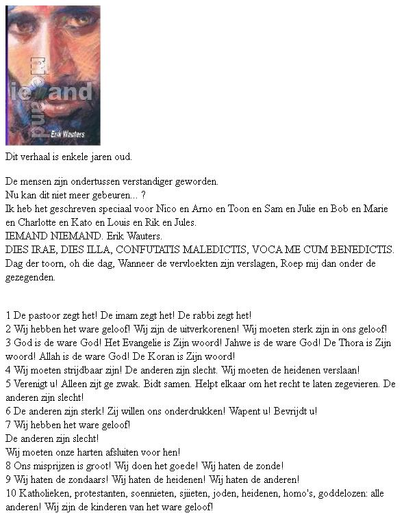 Iemand niemand