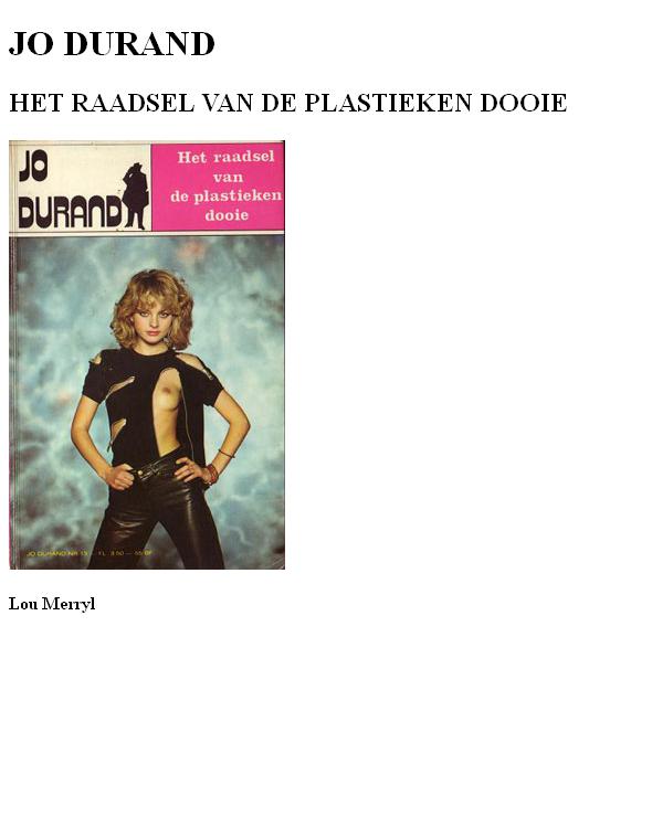 Jo Durand - Het raadsel van de plastieken dooie