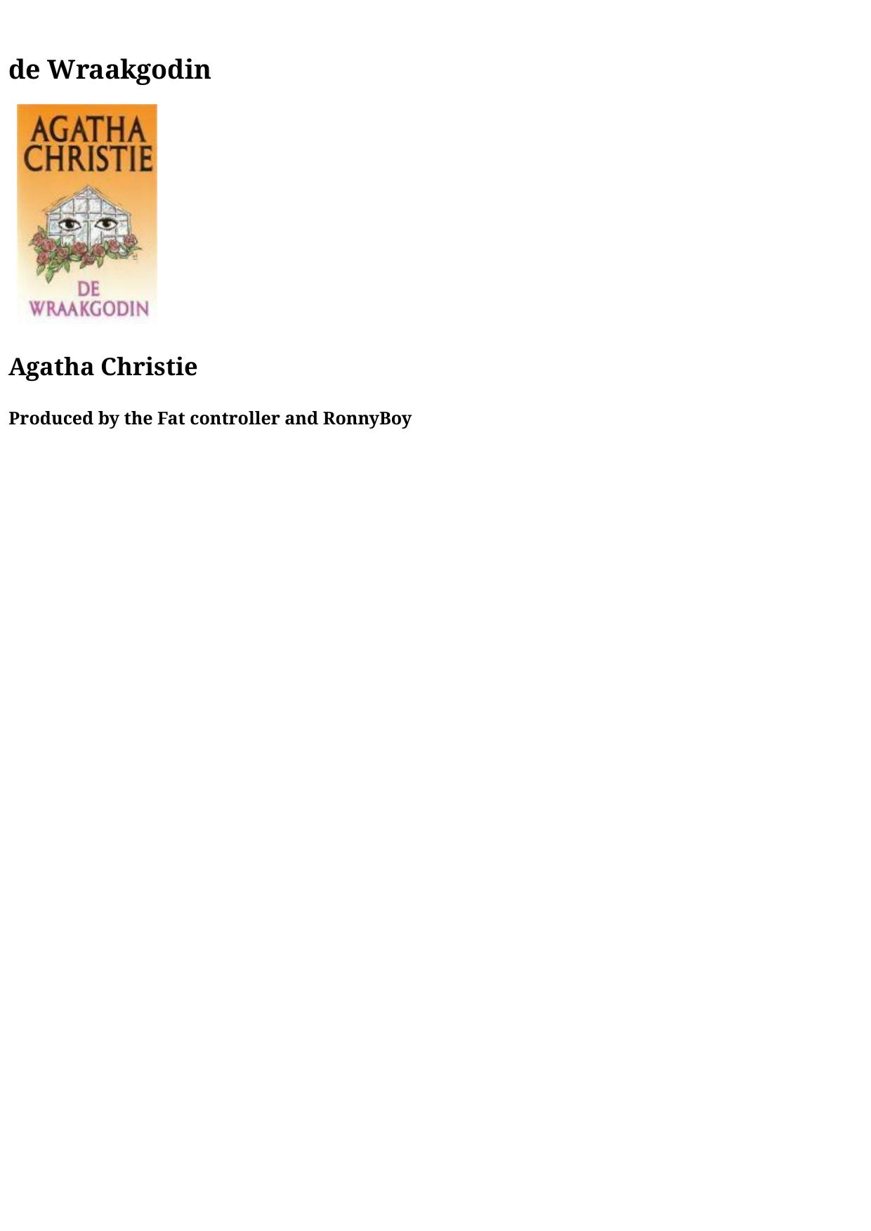 Agatha 13 - De Wraakgodin