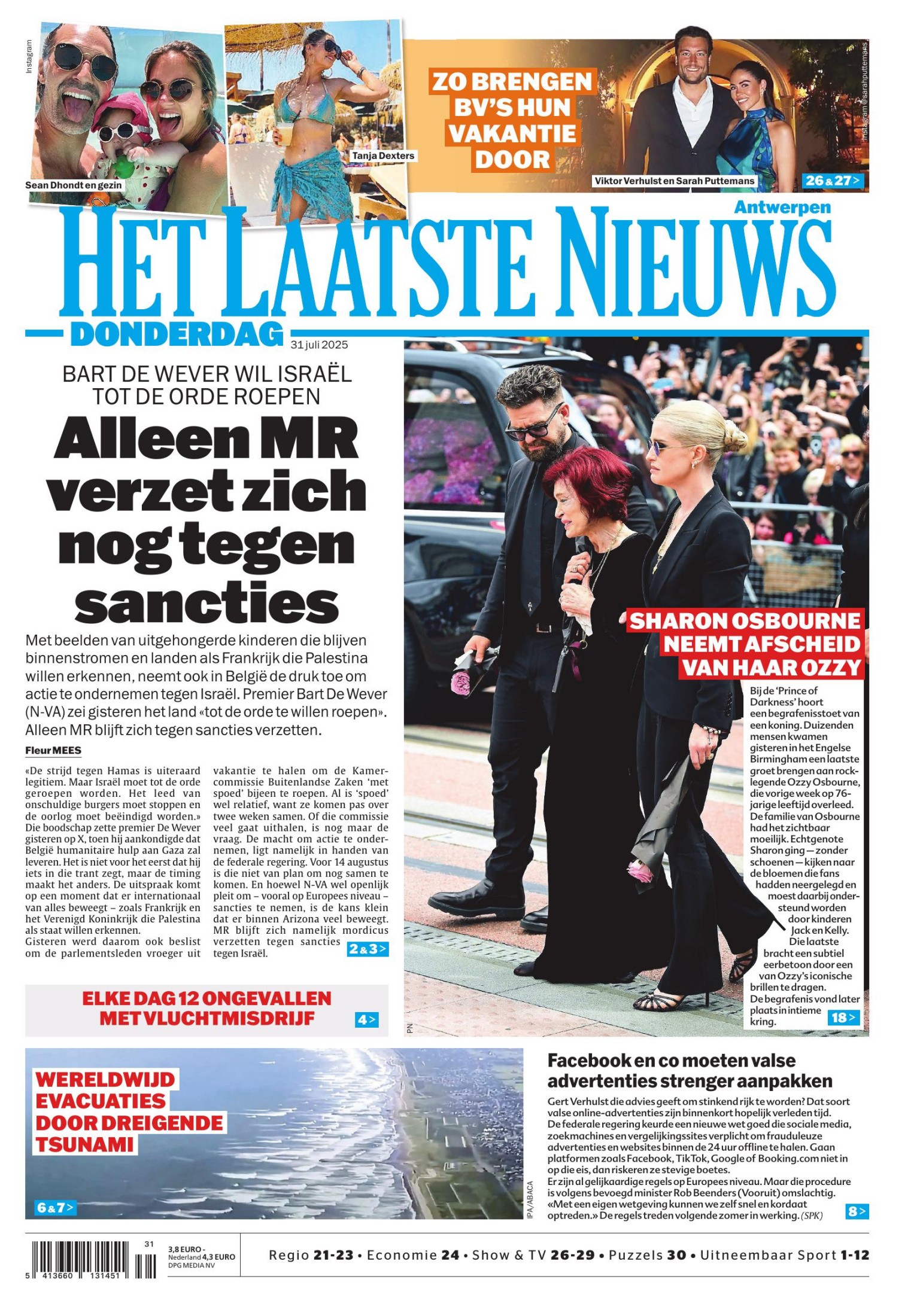 Het Laatste nieuws 31-07-2025