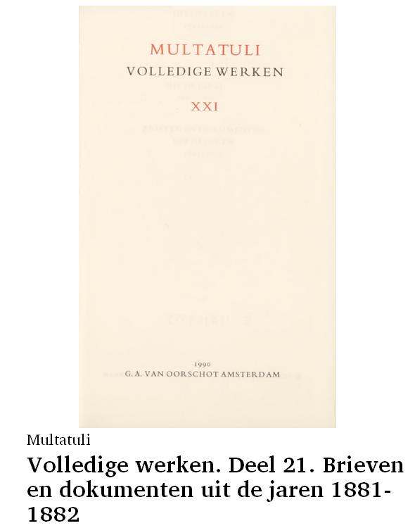 Volledige werken. Deel 21. Brieven en dokumenten uit de jaren 1881-1882