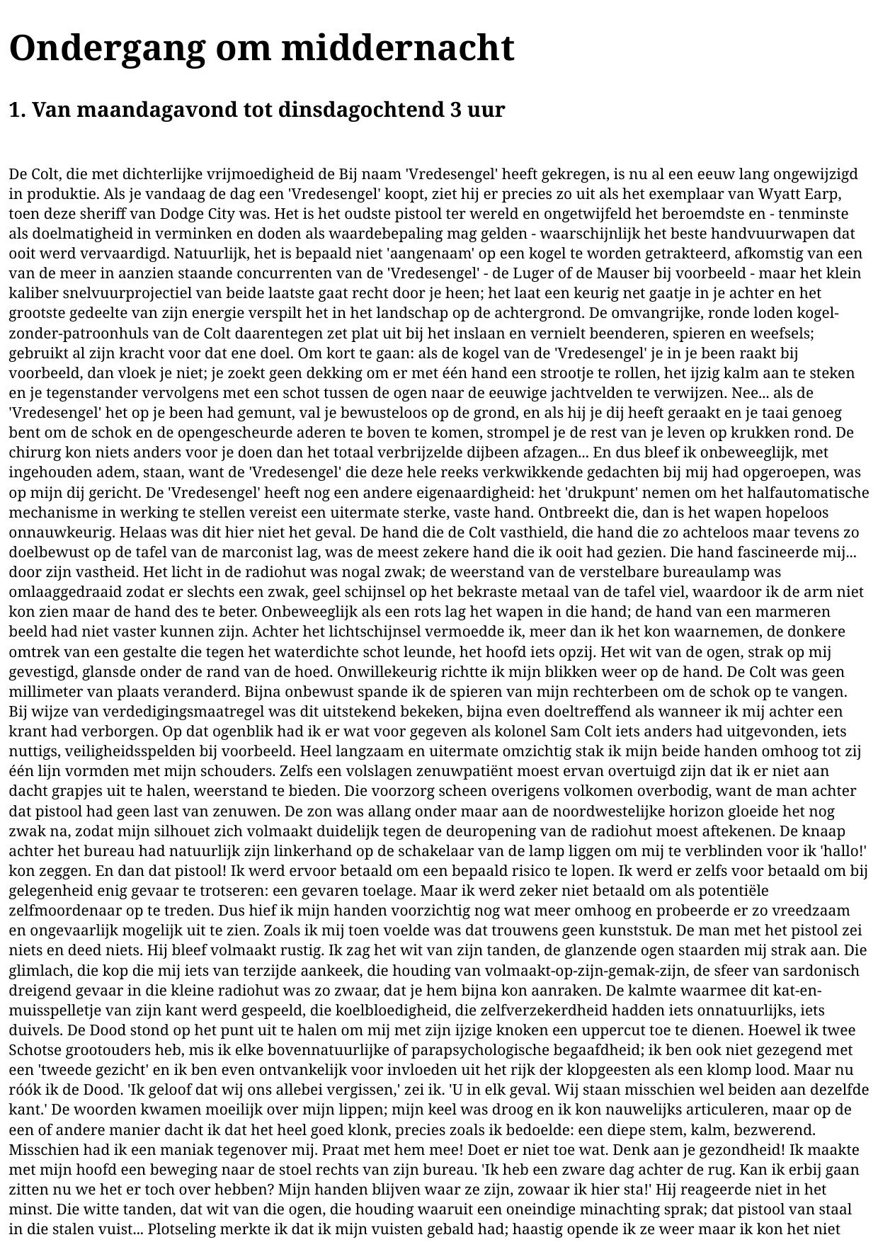 Ondergang om middernacht