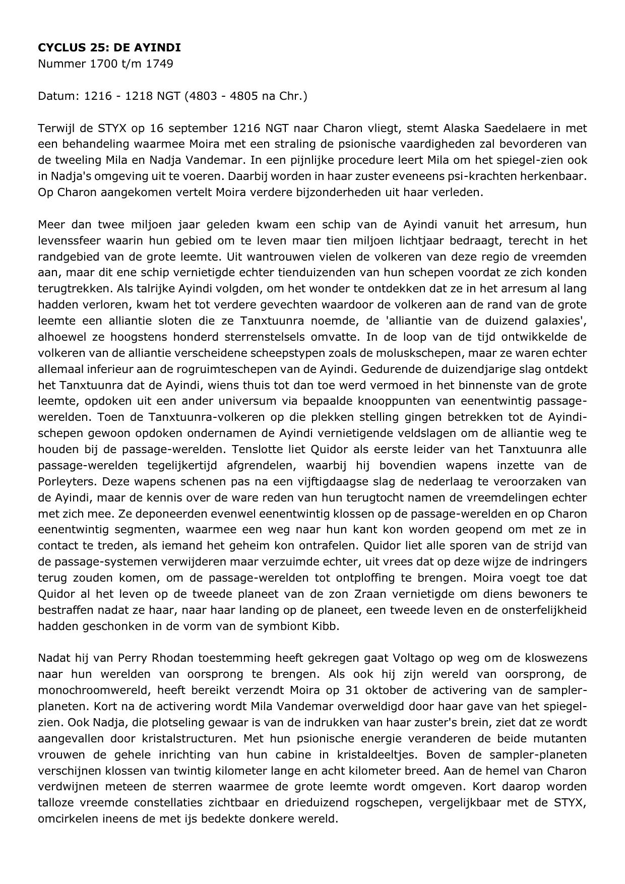 Samenvatting Cyclus 25