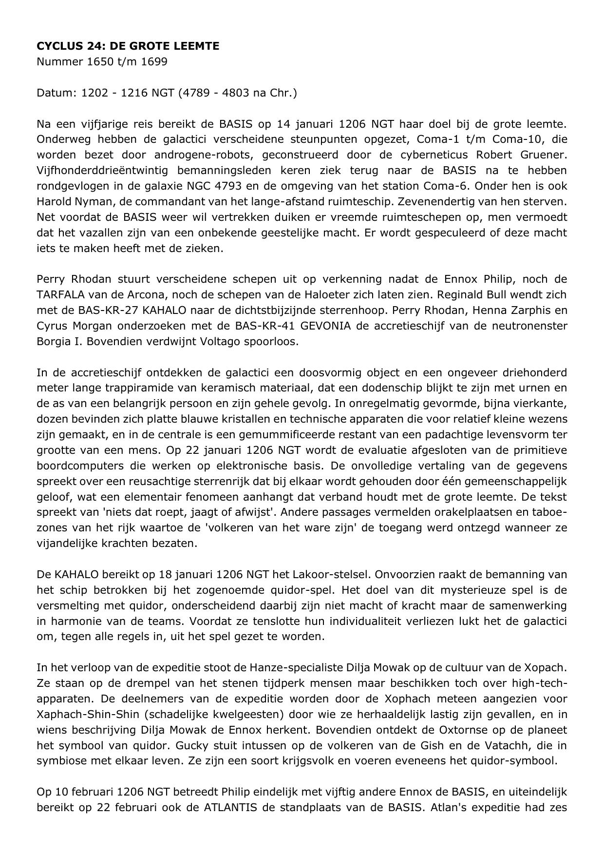 Samenvatting Cyclus 24