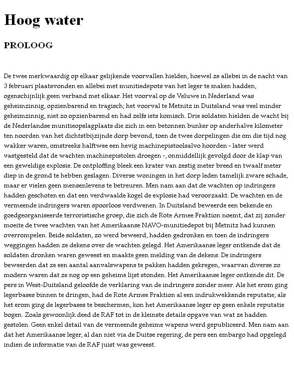 Hoog water