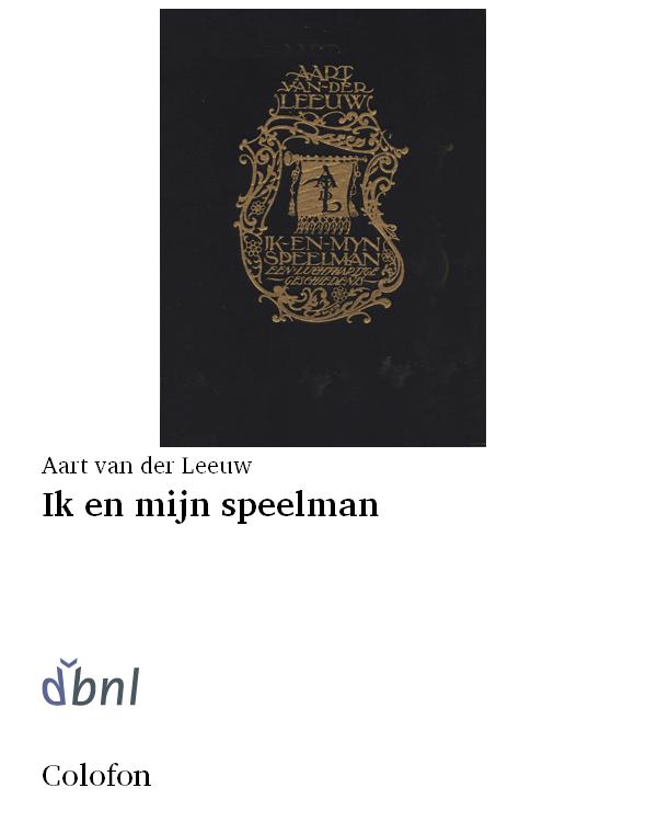 Ik en mijn speelman