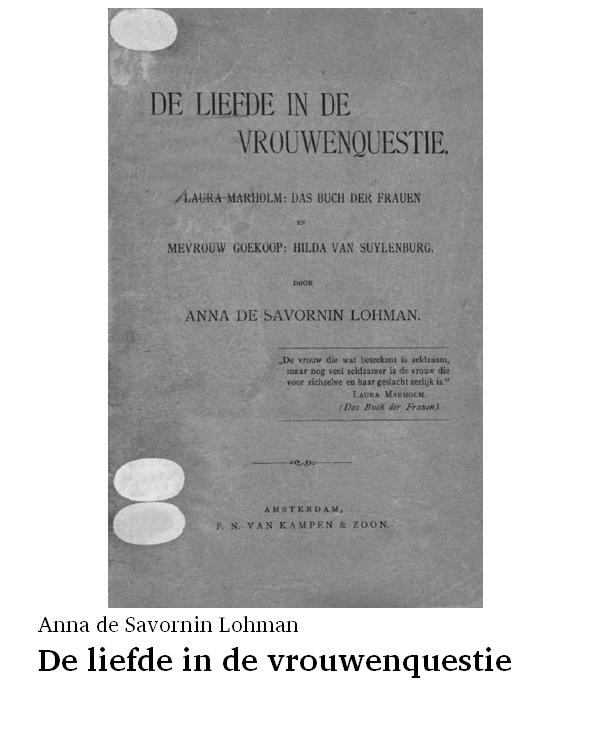 De liefde in de vrouwenquestie