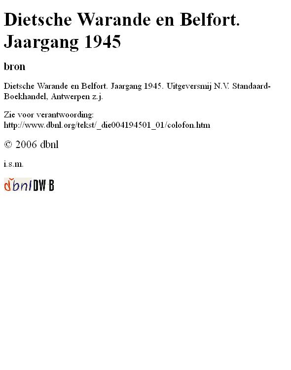 weyts, staf - dietsche warande en belfort_