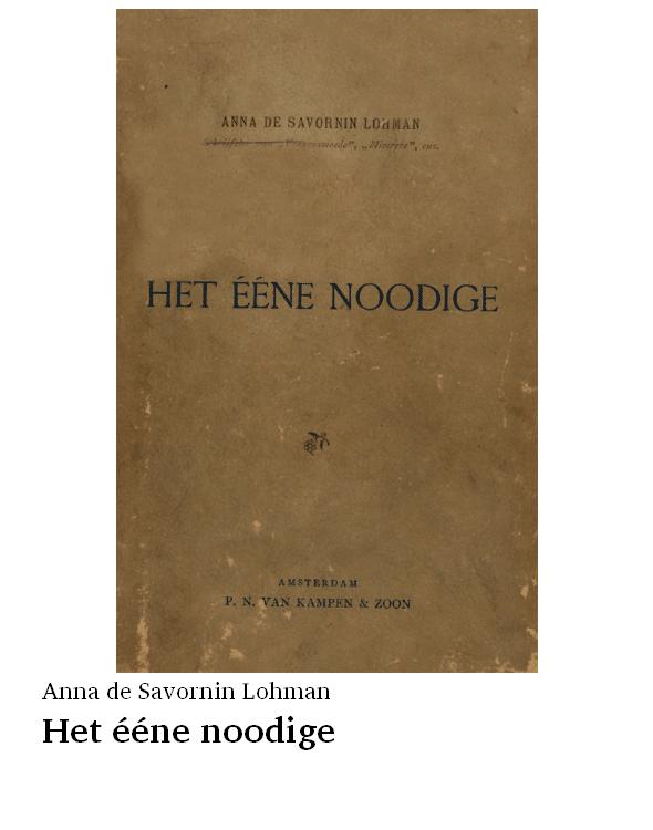 Het ééne noodige