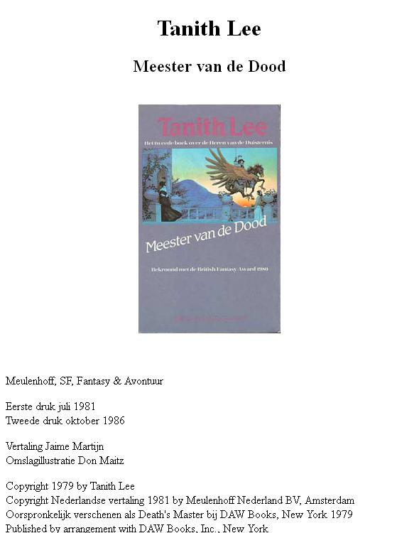 De Heren der Duisternis 02 - Meester van de Dood