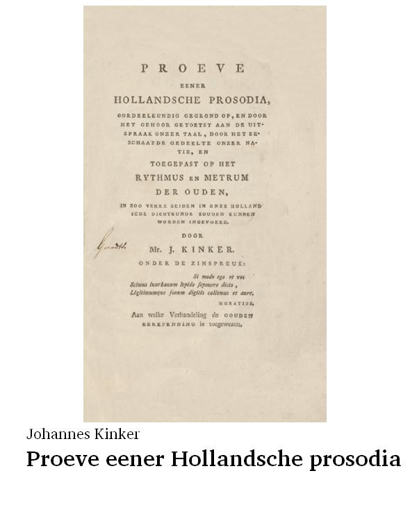 Proeve eener Hollandsche prosodia
