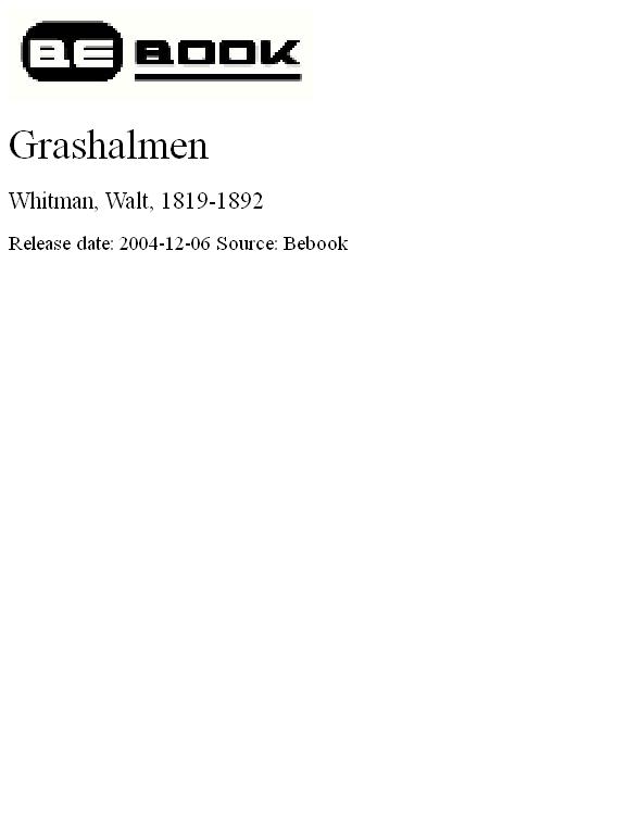 whitman, walt - grashalmen