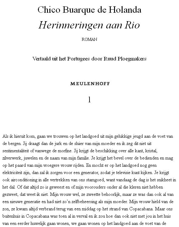 Herinneringen aan Rio