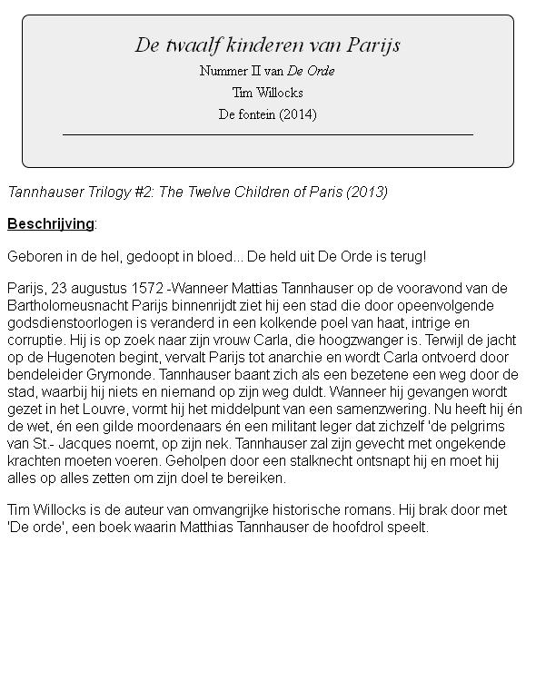 De twaalf kinderen van Parijs