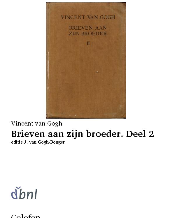 Brieven aan zijn broeder. Deel 2