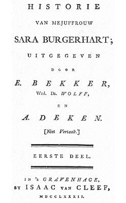 Historie van mejuffrouw Sara Burgerhart