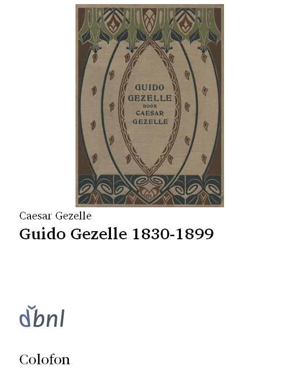 Guido Gezelle 1830-1899