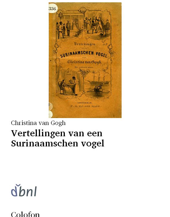 Vertellingen van een Surinaamschen vogel