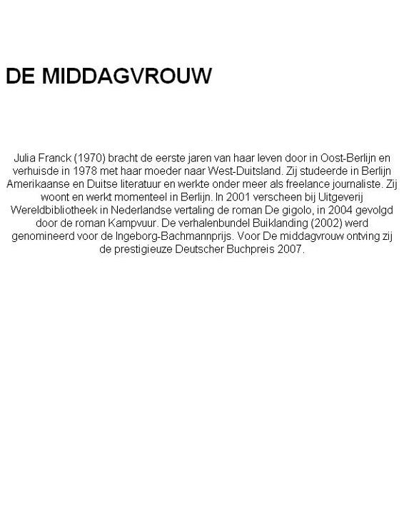 De middagvrouw