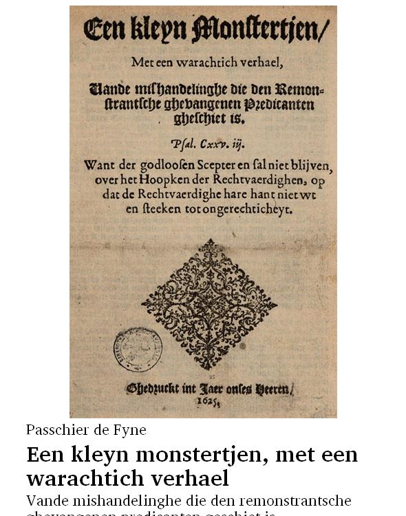 Een kleyn monstertjen, met een warachtich verhael