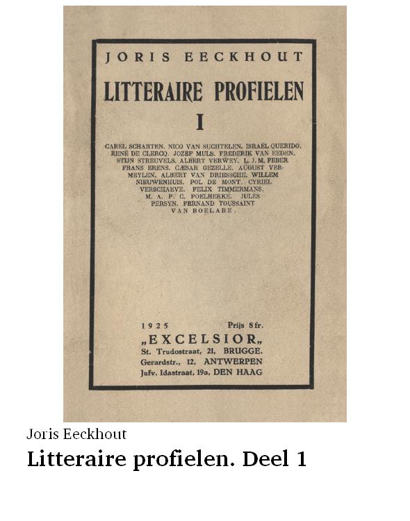 Litteraire profielen. Deel 1