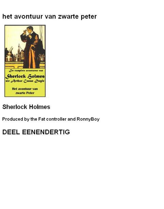 Sherlock Holmes 31 - Het Avontuur Van Zwarte Peter