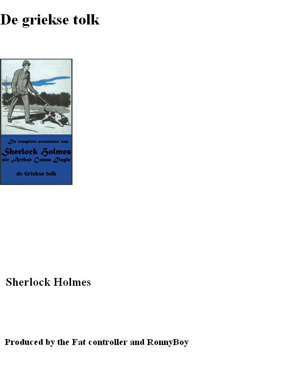 Sherlock Holmes 23 - De Griekse Tolk
