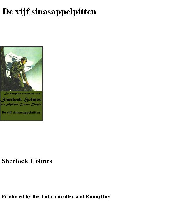 Sherlock Holmes 07 - De Vijf Sinasappelpitten