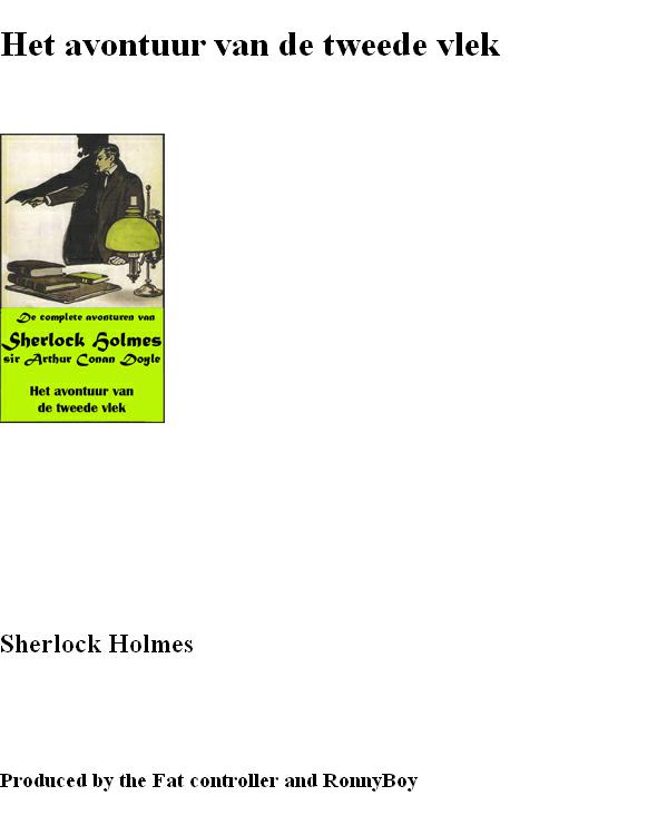 Sherlock Holmes 38 - Het Avontuur Van De Tweede Vlek