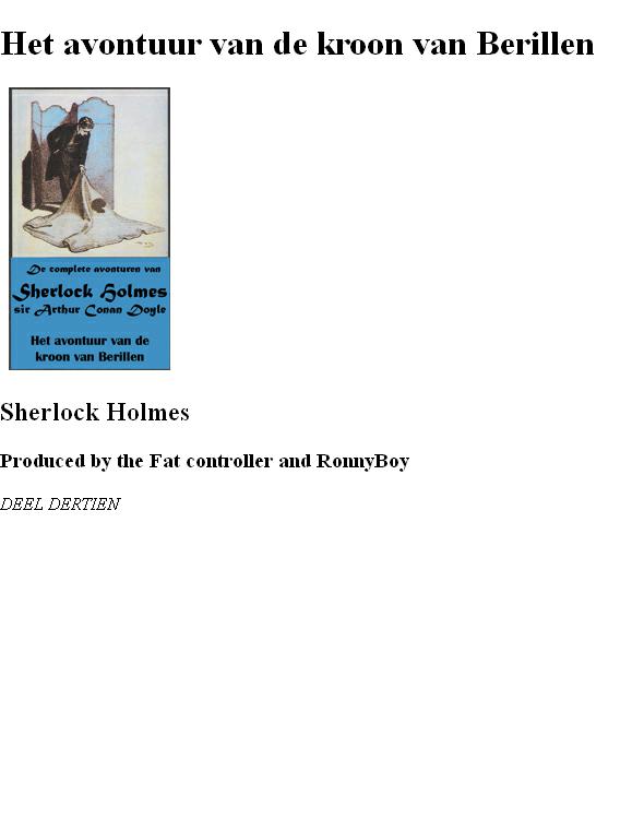 Sherlock Holmes 13 - Het Avontuur Van De Kroon Van Berillen